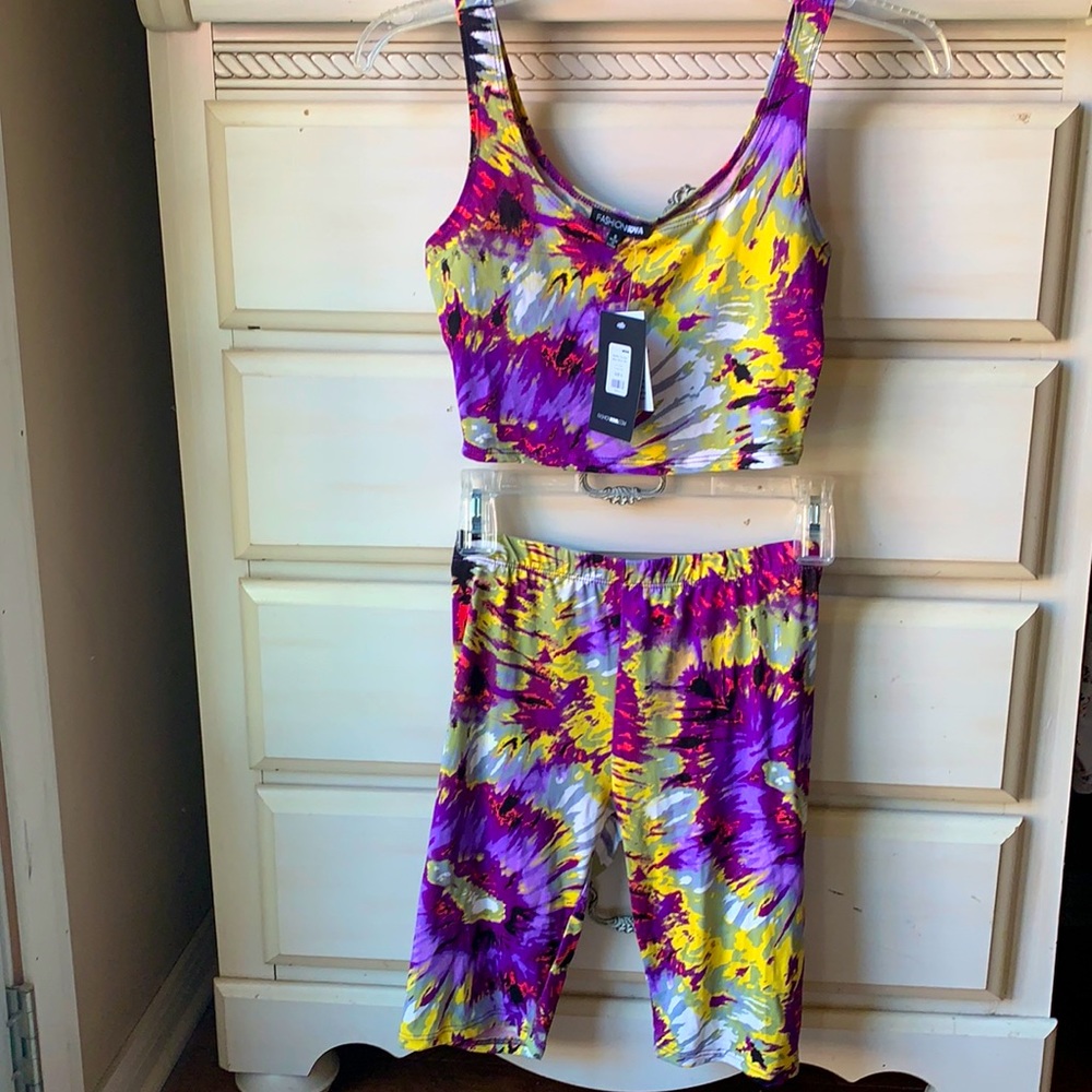 Biker shorts set